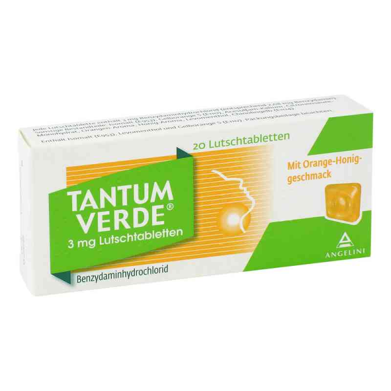 Tantum Verde 3 mg Lutschtabletten mit orange-honiggeschm. 20 szt. od Angelini Pharma Deutschland GmbH PZN 03335557