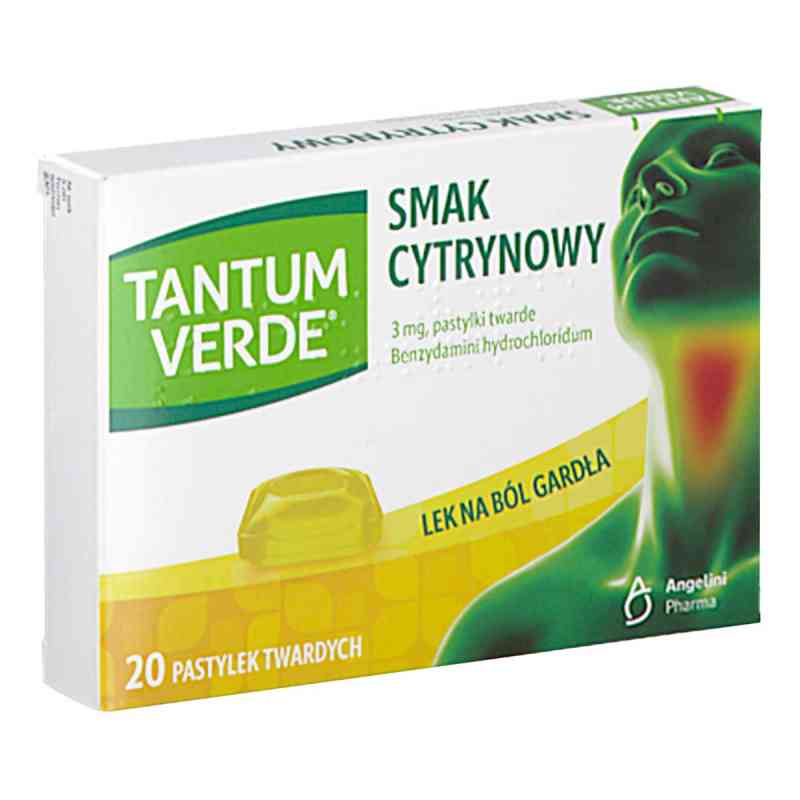 Tantum Verde smak cytrynowy pastylki 20  od AZIENDE CHIMICHE RIUNITE ANGELINI FRANCESCO A.C.R. PZN 08305362