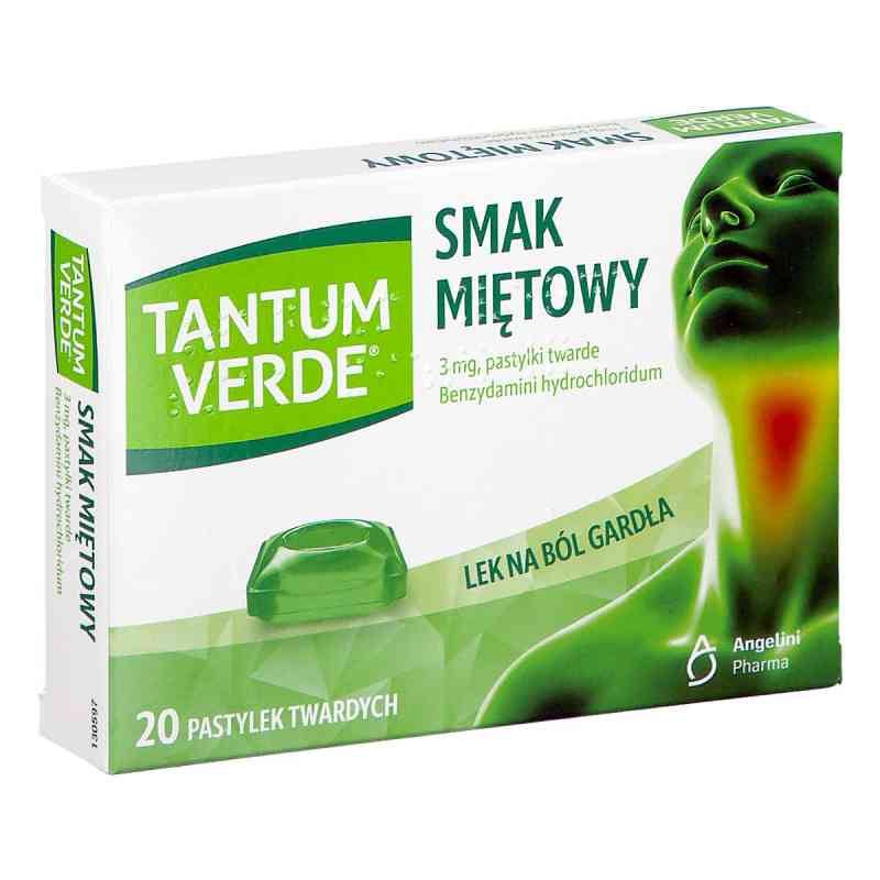 Tantum Verde smak miętowy 20  od AZIENDE CHIMICHE RIUNITE ANGELINI FRANCESCO A.C.R. PZN 08305493