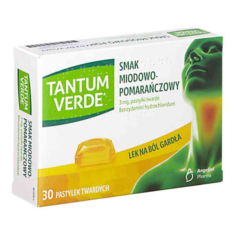 Tantum Verde smak miodowo-pomarańczowy pastylki 30  od AZIENDE CHIMICHE RIUNITE ANGELINI FRANCESCO A.C.R. PZN 08305364
