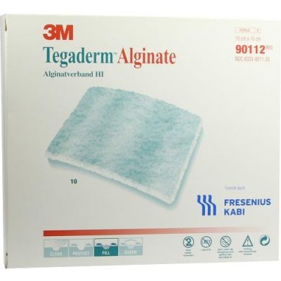 Tegaderm Alginate Fk 10x10cm Kompressen 10 szt. od Fresenius Kabi Deutschland GmbH PZN 06916881