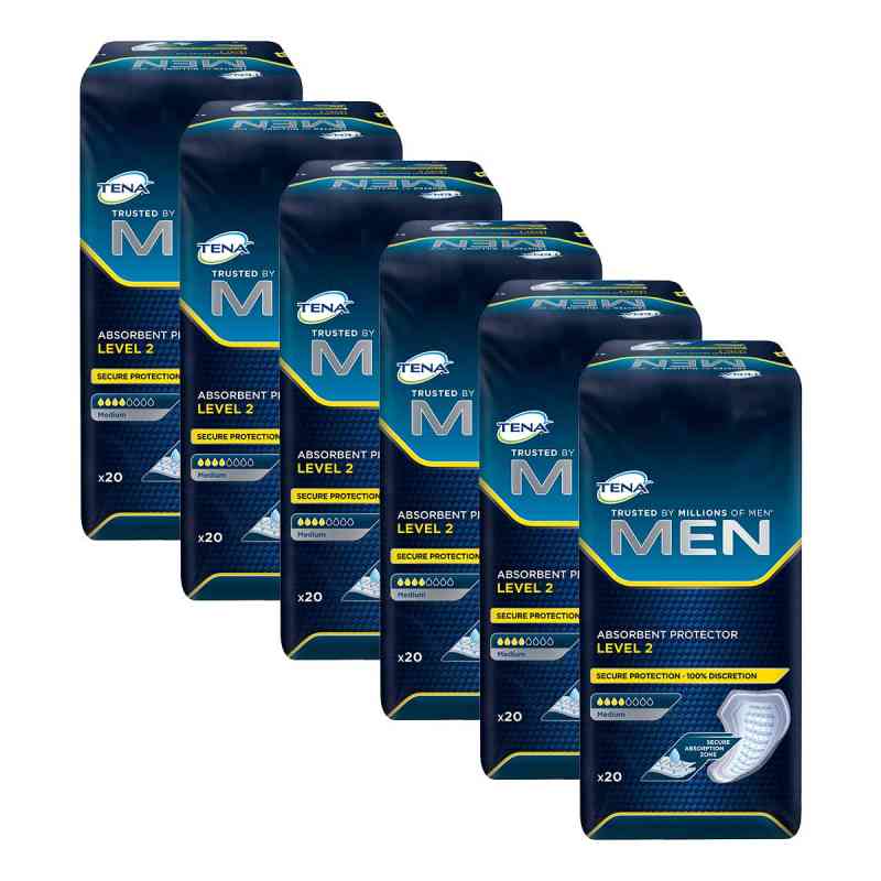 Tena Men Level 2 Einlagen 6X20 szt. od Essity Germany GmbH PZN 08100436