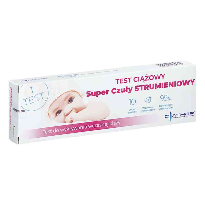 Test ciążowy strumieniowy super czuły 1  od HUBEI MEIBAO BIOTECHNOLOGY CO LTD PZN 08305313