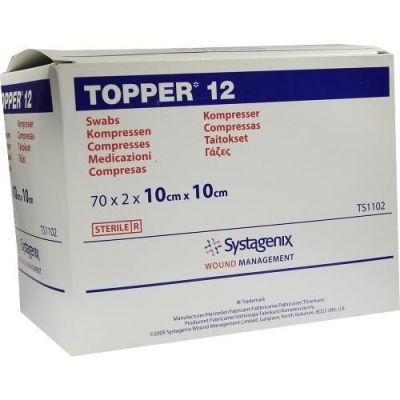 Topper 12 Kompr. steril 10x10cm 70X2 szt. od Solventum Germany GmbH PZN 08821305