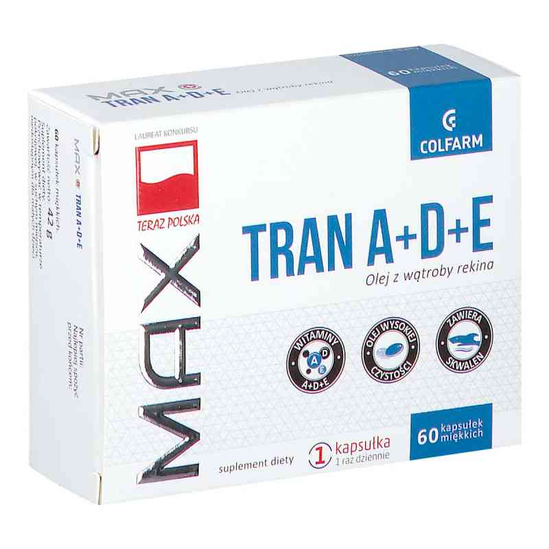 Tran A+D+E Max kapsułki 60  od ZAKŁADY FARM. COLFARM PZN 08302816
