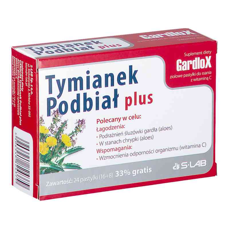 Tymianek i Podbiał Plus 24  od S-LAB SP. Z O. O. PZN 08301235
