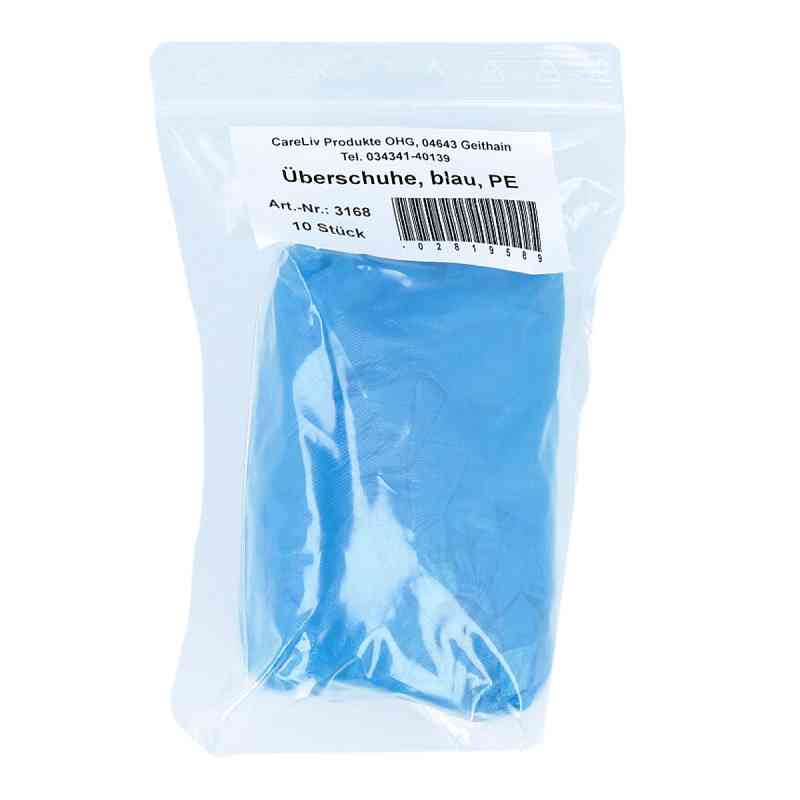 Ueberschuhe Einmal Kunststoff blau 10 szt. od Careliv Produkte OHG PZN 02819589