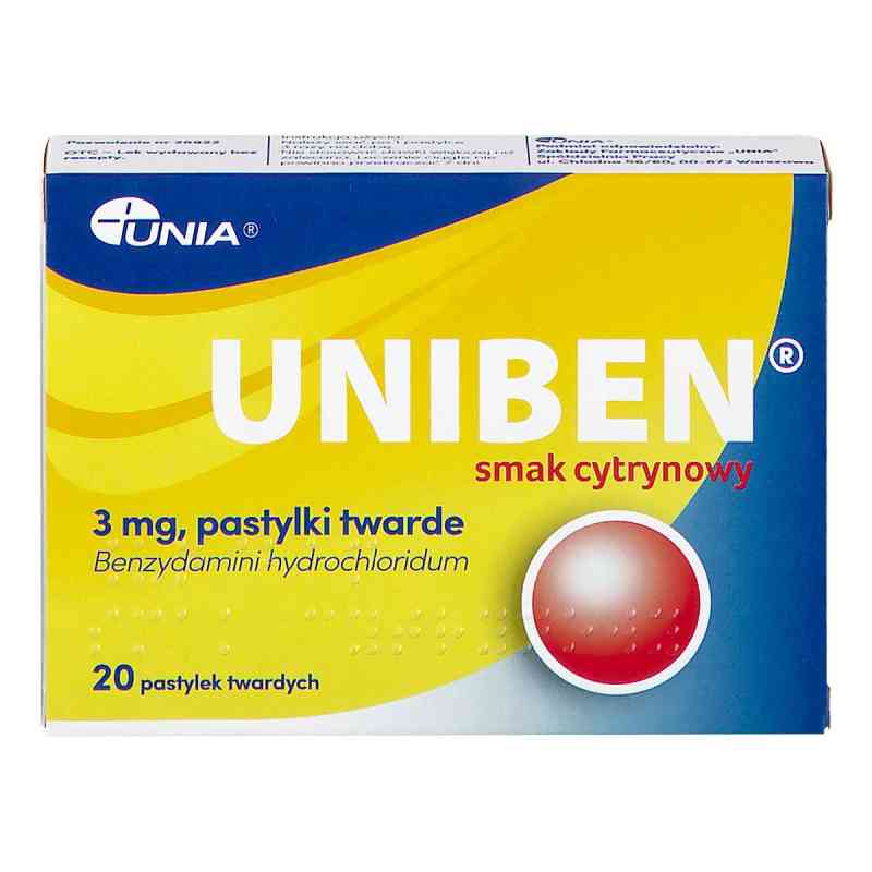 Uniben smak cytrynowy pastylki 20  od PPH EWA S.A. PZN 08306002