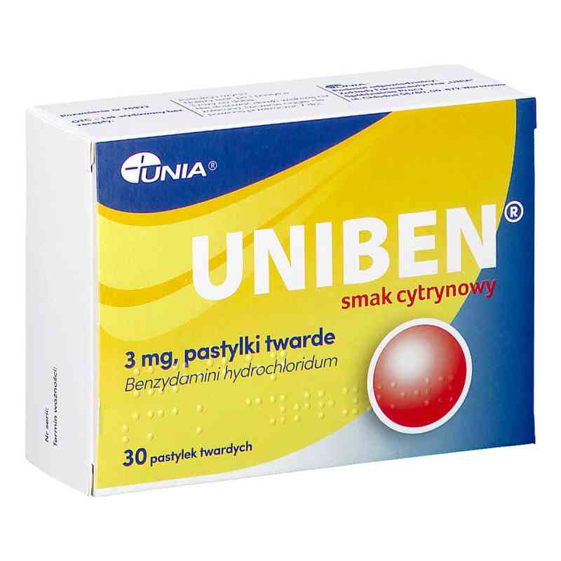 Uniben smak cytrynowy pastylki 30  od PPH EWA S.A. PZN 08306001