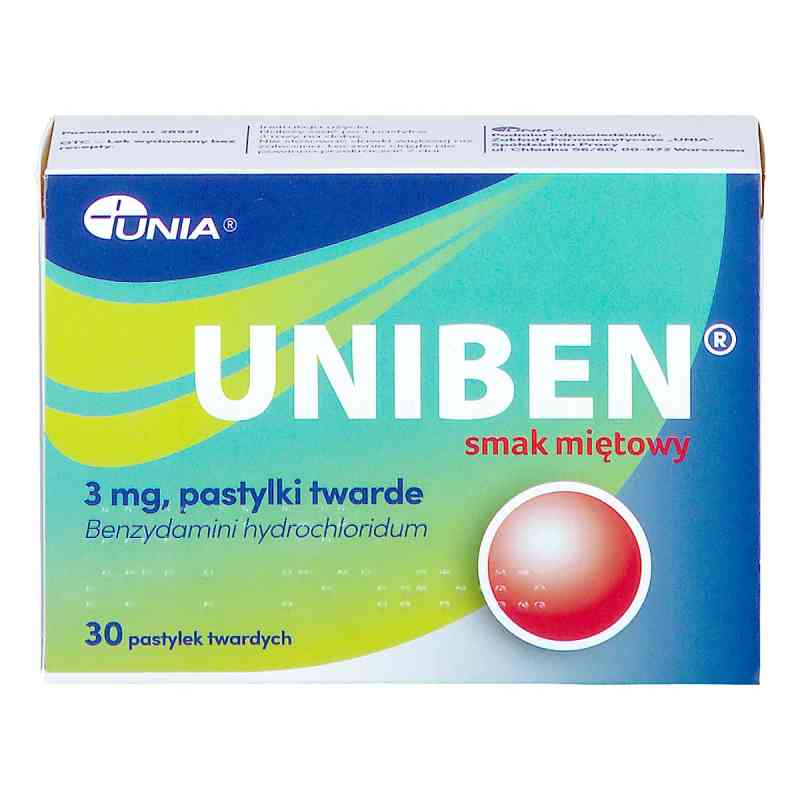 Uniben smak miętowy pastylki 30  od PPH EWA S.A. PZN 08306000