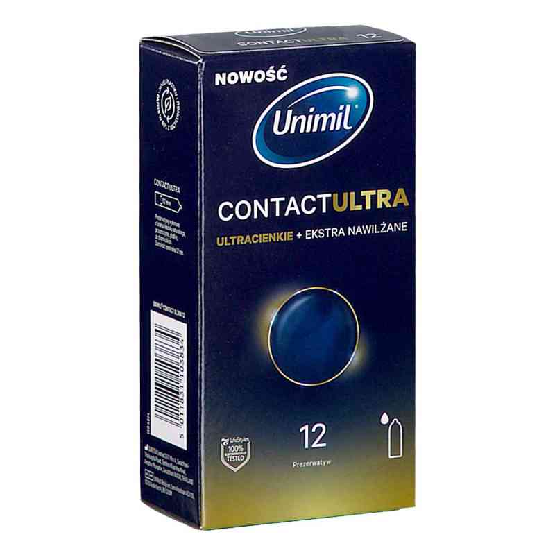 Unimil Contact Ultra Prezerwatywy ekstra nawilżane ultracienkie 12  od SURETEX LTD. PZN 08305639