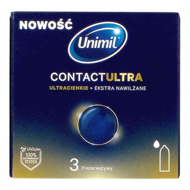Unimil Contact Ultra Prezerwatywy ekstra nawilżane ultracienkie 3  od SURETEX LTD. PZN 08305635