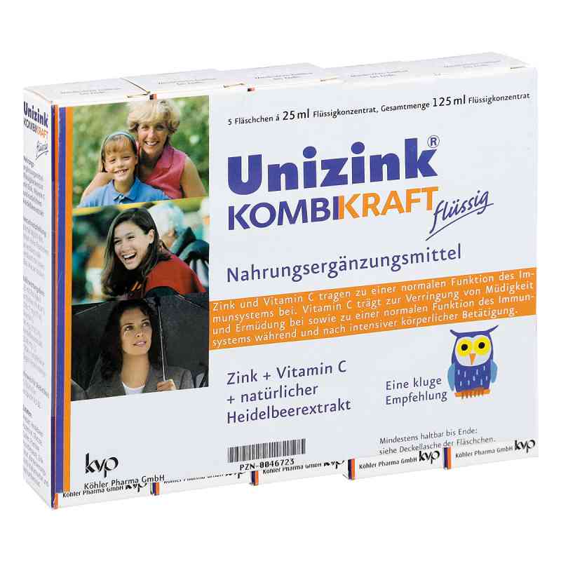 Unizink Kombikraft roztwór 5X25 ml od Köhler Pharma GmbH PZN 00046723