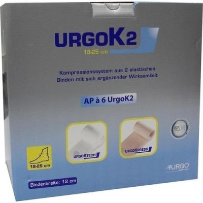Urgo K2 Kompr.syst.knoechelumf.18-25cm 12cm br. 6 szt. od Urgo GmbH PZN 05381857