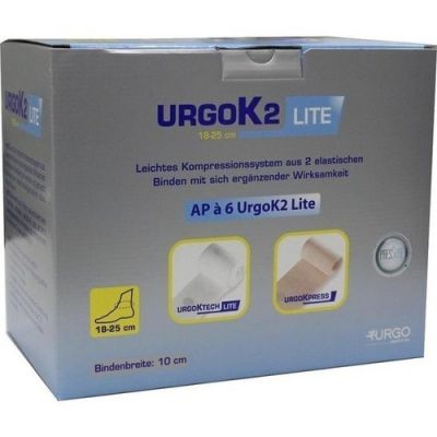Urgo K2 Lite Kompr.syst.knoechelumf.18-25cm 10cm 6 szt. od Urgo GmbH PZN 08464147
