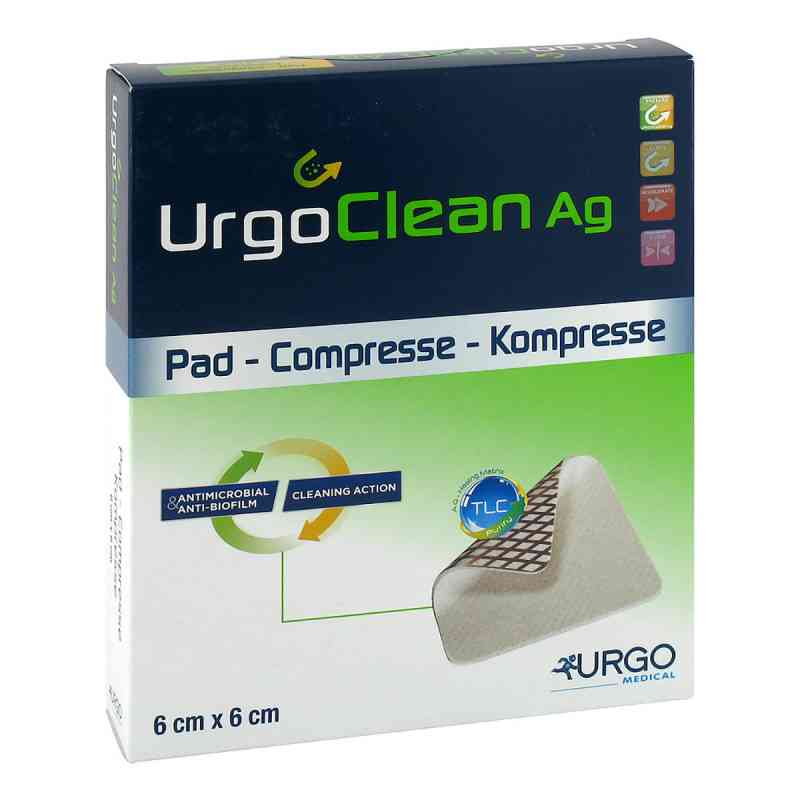 Urgoclean Ag 6x6 cm opatrunek 10 szt. od Urgo GmbH PZN 11370007