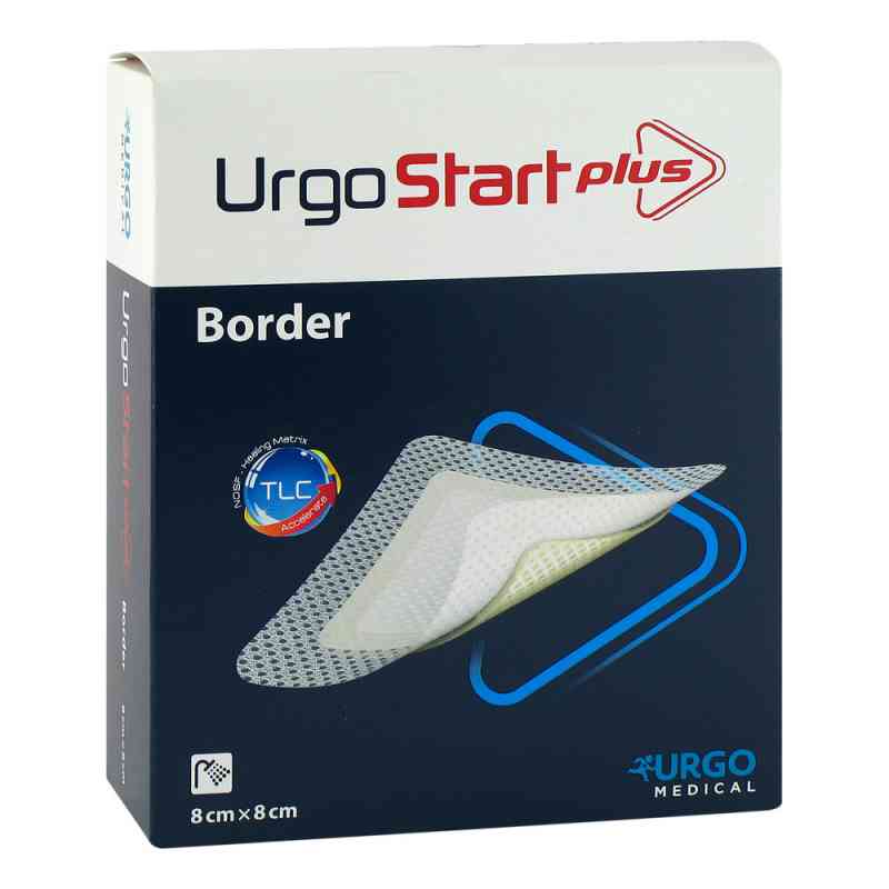 Urgostart Plus Border 8x8 cm Wundverband 10 szt. od Urgo GmbH PZN 12898880