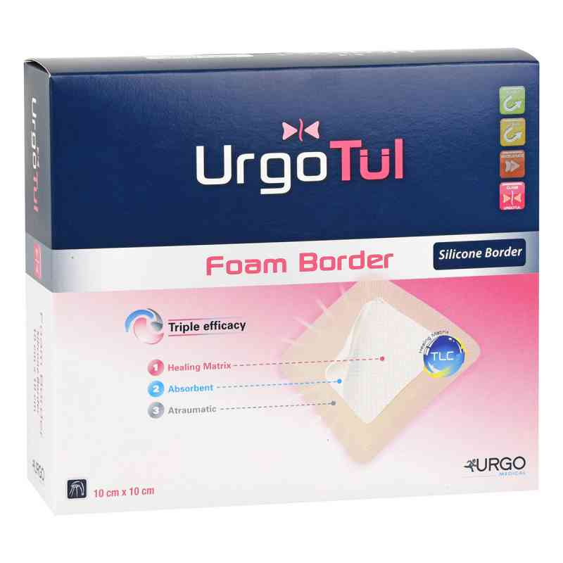 Urgotül Foam Border 10x10 cm Verband 10 szt. od Urgo GmbH PZN 10203129