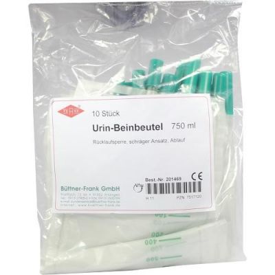 Urin Beinbtl. Rueckl.sp.m.abl.schraeg 750ml 10 szt. od Büttner-Frank GmbH PZN 07517120