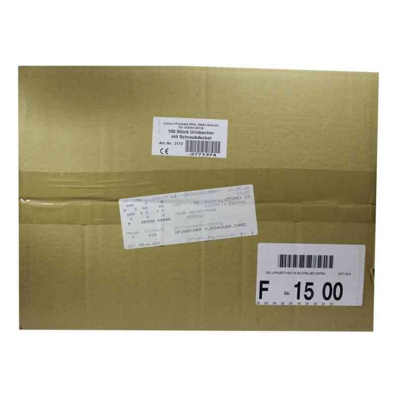 Urinbecher mit Schraubdeckel 100 szt. od Careliv Produkte OHG PZN 02771374