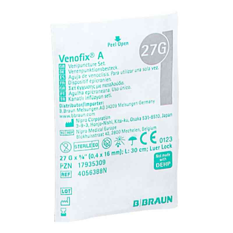 Venofix A Venenpunktionsb.27 G 0,4x16mm 30cm Grau 1 szt. od B. Braun Melsungen AG PZN 17935309