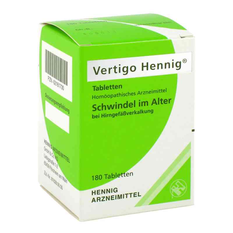 Vertigo Hennig Tabletten 180 szt. od Hennig Arzneimittel GmbH & Co. K PZN 02161730