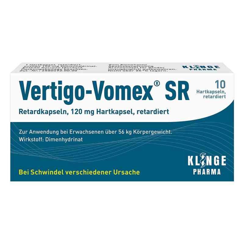 Vertigo Vomex Sr Retardkapseln 10 szt. od Klinge Pharma GmbH PZN 00278008