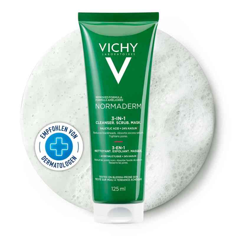 Vichy Normaderm Cleanser Scrub Mask żel do mycia, peeling i mase 125 ml od L'Oreal Deutschland GmbH Geschäftsbereich VICHY PZN 11137251