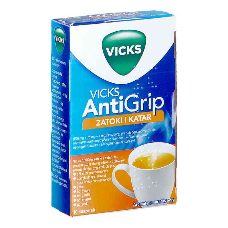 Vicks Antigrip Zatoki i Katar saszetki 10  od LABORATORIOS ALCALA FARMA S.L. PZN 08303788