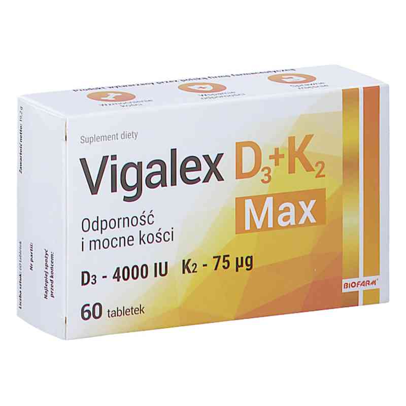Vigalex D3 + K2 Max tabletki 60  od BIOFARM SP. Z O.O. PZN 08305273