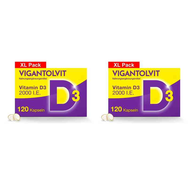 Vigantolvit 2000 I.e. Vitamin D3 Weichkapseln 2x120 szt. od P&G Health Germany GmbH PZN 08101107