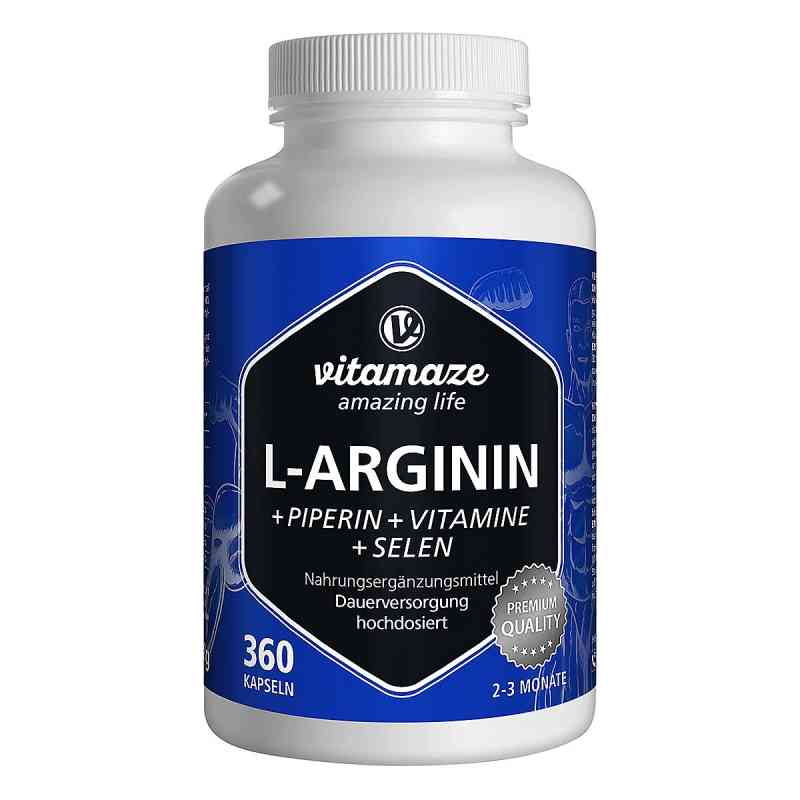 Vispura L-ARGININA 750 mg wysokodawkowy + piperyna + witaminy 360 szt. od Vitamaze GmbH PZN 13815324
