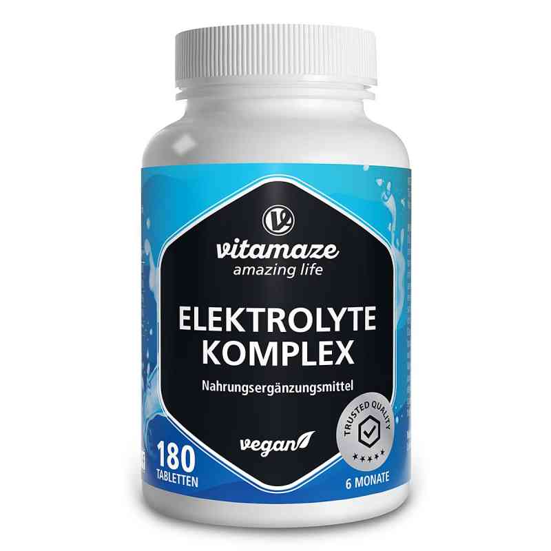 Vitamaze Kompleks elektrolitów z magnezem, tabletki wegańskie 180 szt. od Vitamaze GmbH PZN 19461488