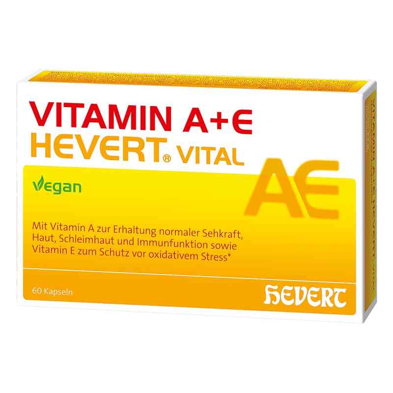Vitamin A+e Hevert Vital Kapseln 60 szt. od Hevert-Arzneimittel GmbH & Co. K PZN 18219756