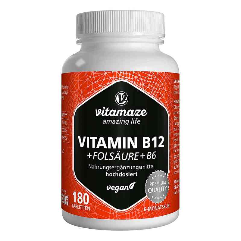 Vitamin B12 1.000 +B9 +B6 tabletki 180 szt. od Vitamaze GmbH PZN 13834758