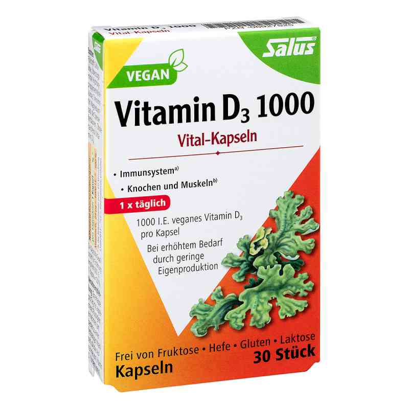 Vitamin D3 1000 vegan Vital-kapseln Salus 30 szt. od SALUS Pharma GmbH PZN 06927525