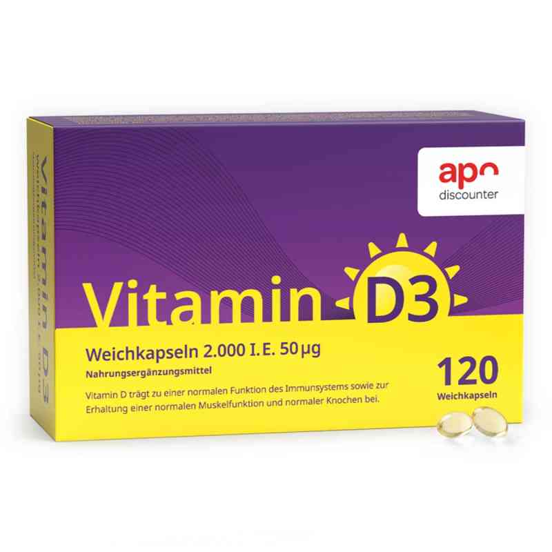 Vitamin D3 Weichkapseln 2000 I.e. 50 Μg 120 szt. od apo.com Group GmbH PZN 20650102