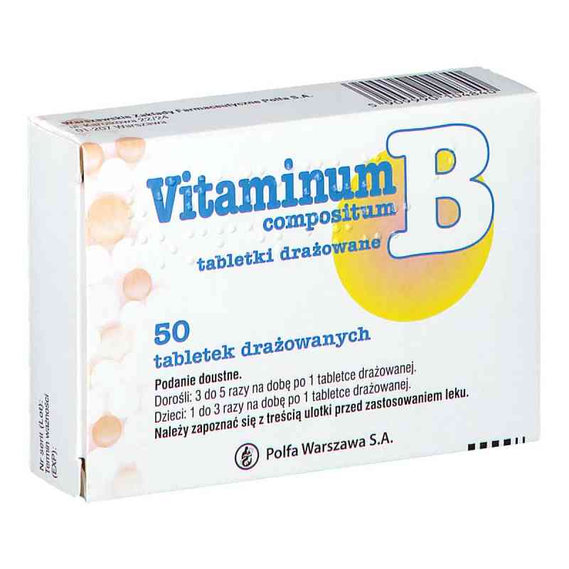 Vitaminum B Compositum Polfa Warszawa tabletki drażowane 50  od WARSZAWSKIE ZAKŁ.FARM. POLFA S.A. PZN 08301730