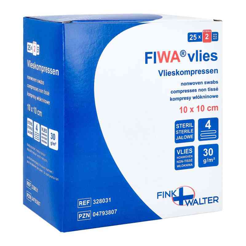 Vlieskompressen 10x10 cm steril 4fach 25X2 szt. od Fink & Walter GmbH PZN 04793807