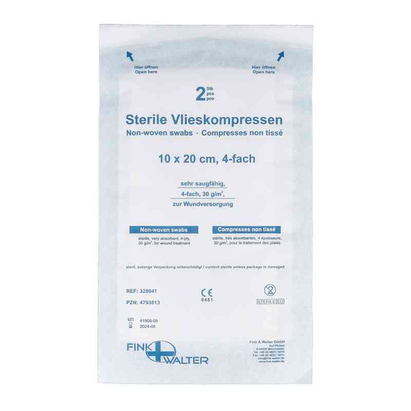 Vlieskompressen 10x20 cm steril 4fach 25X2 szt. od Fink & Walter GmbH PZN 04793813