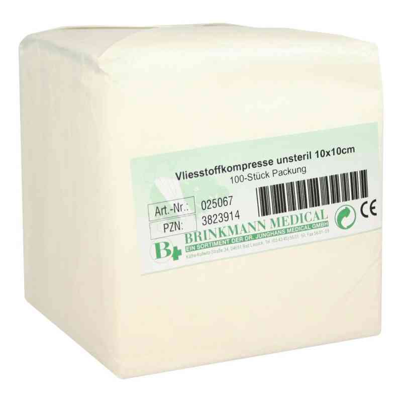 Vliesstoff-kompressen 10x10 cm unsteril 4fach 100 szt. od Brinkmann Medical ein Unternehmen der Dr. Junghans PZN 03823914