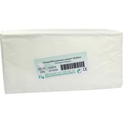 Vliesstoff-kompressen 10x20 cm unsteril 4fach 100 szt. od Brinkmann Medical ein Unternehmen der Dr. Junghans PZN 06310339