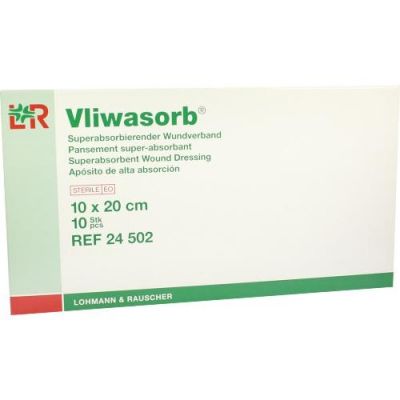 Vliwasorb superabsorb.Saugkomp.steril 10x20 cm 10 szt. od Lohmann & Rauscher GmbH & Co.KG PZN 05974698