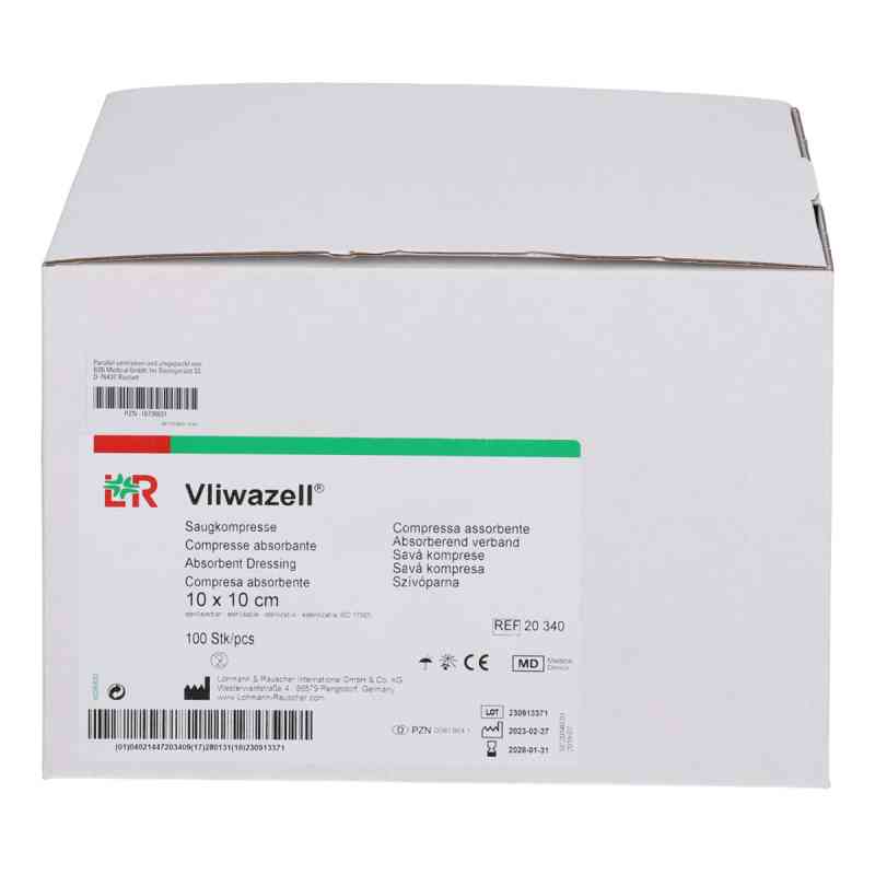 Vliwazell Saugkompressen 10x10 cm unsteril 100 szt. od 1001 Artikel Medical GmbH PZN 07558538