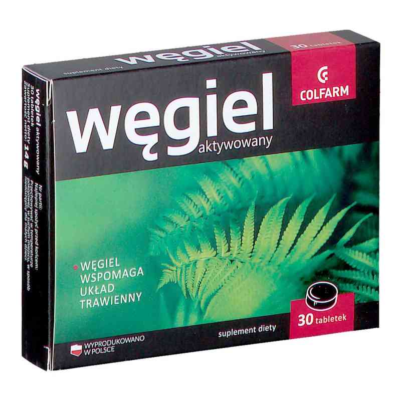 Węgiel Aktywowany, 30 tabletek 30  od ZAKŁADY FARM. COLFARM PZN 08302129