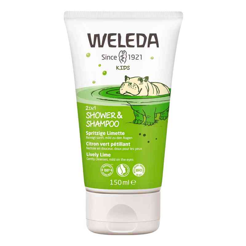 Weleda Kids 2w1 żel pod prysznic i szampon, limonka 150 ml od WELEDA AG PZN 12387375