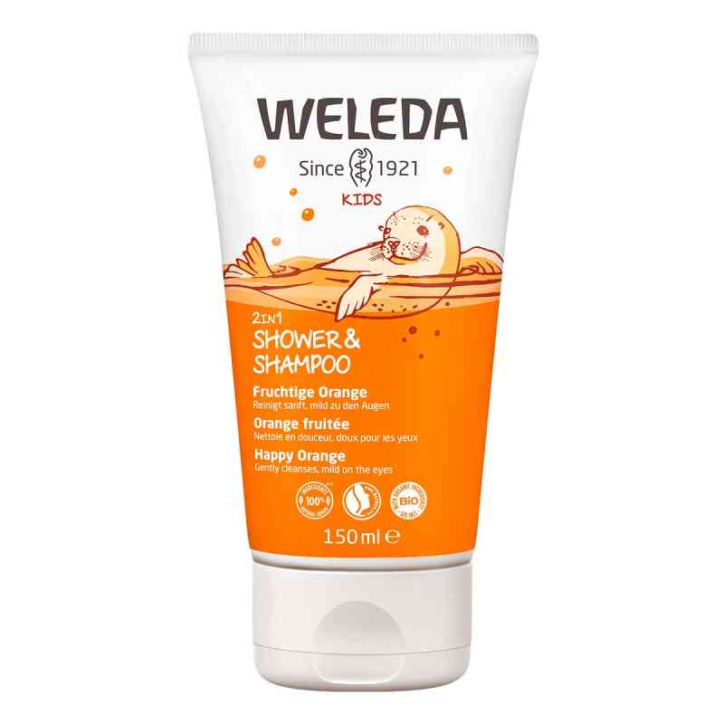 Weleda Kids 2w1 żel pod prysznic i szampon, pomarańcza 150 ml od WELEDA AG PZN 12387381