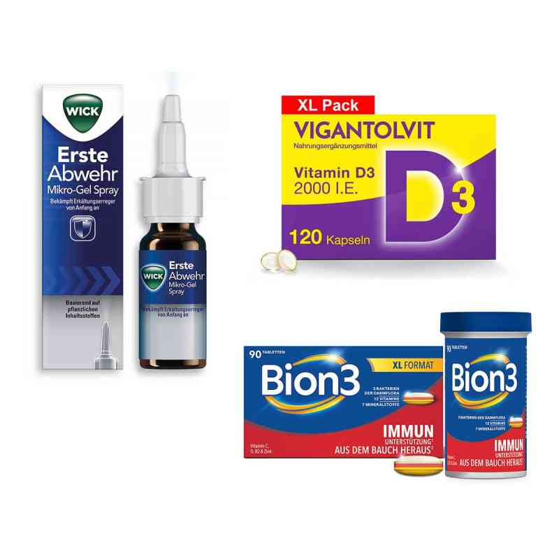 Wick erste Abwehr Bion 90St.  Vigantolvit 120St. zestaw 3 op. od WICK Pharma - Zweigniederlassung der Procter & Gam PZN 08101072