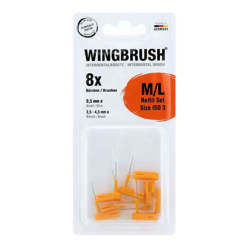 Wingbrush Refill-set Interdentalb.iso 3 medius /large 8 szt. od IMP GmbH International Medical P PZN 13704990