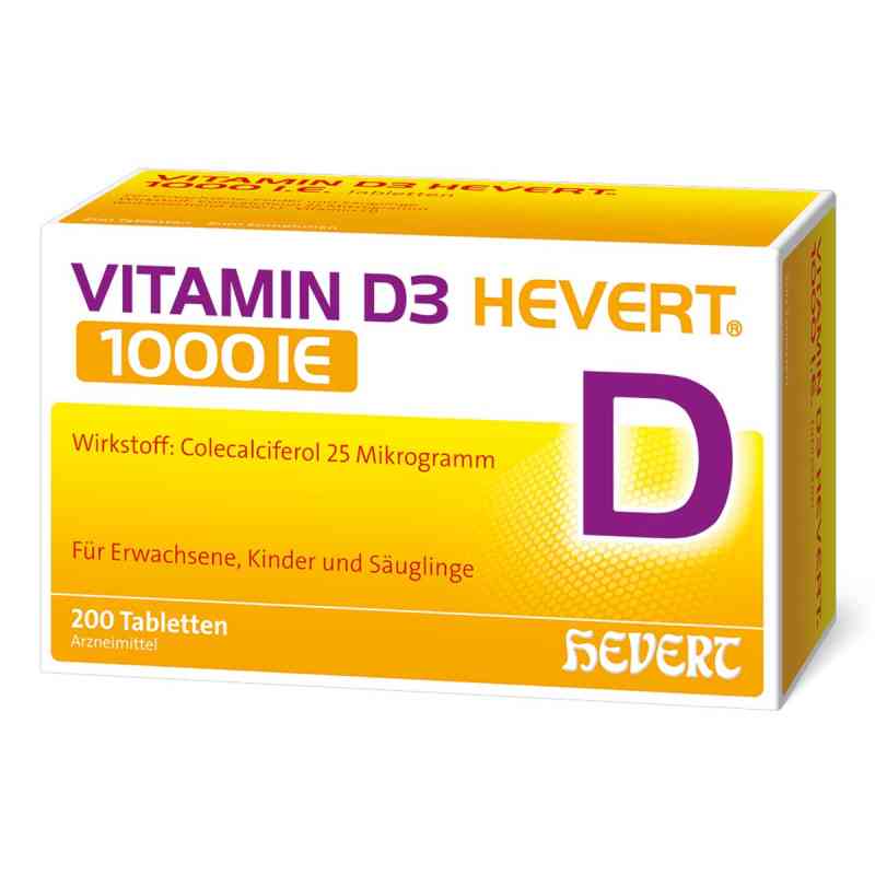 Witamina D3 Hevert 1000 j.m. tabletki 200 szt. od Hevert-Arzneimittel GmbH & Co. KG PZN 19448944